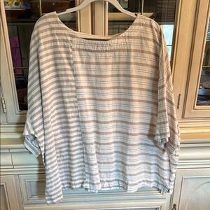 J. Jill Linen Striped Blouse